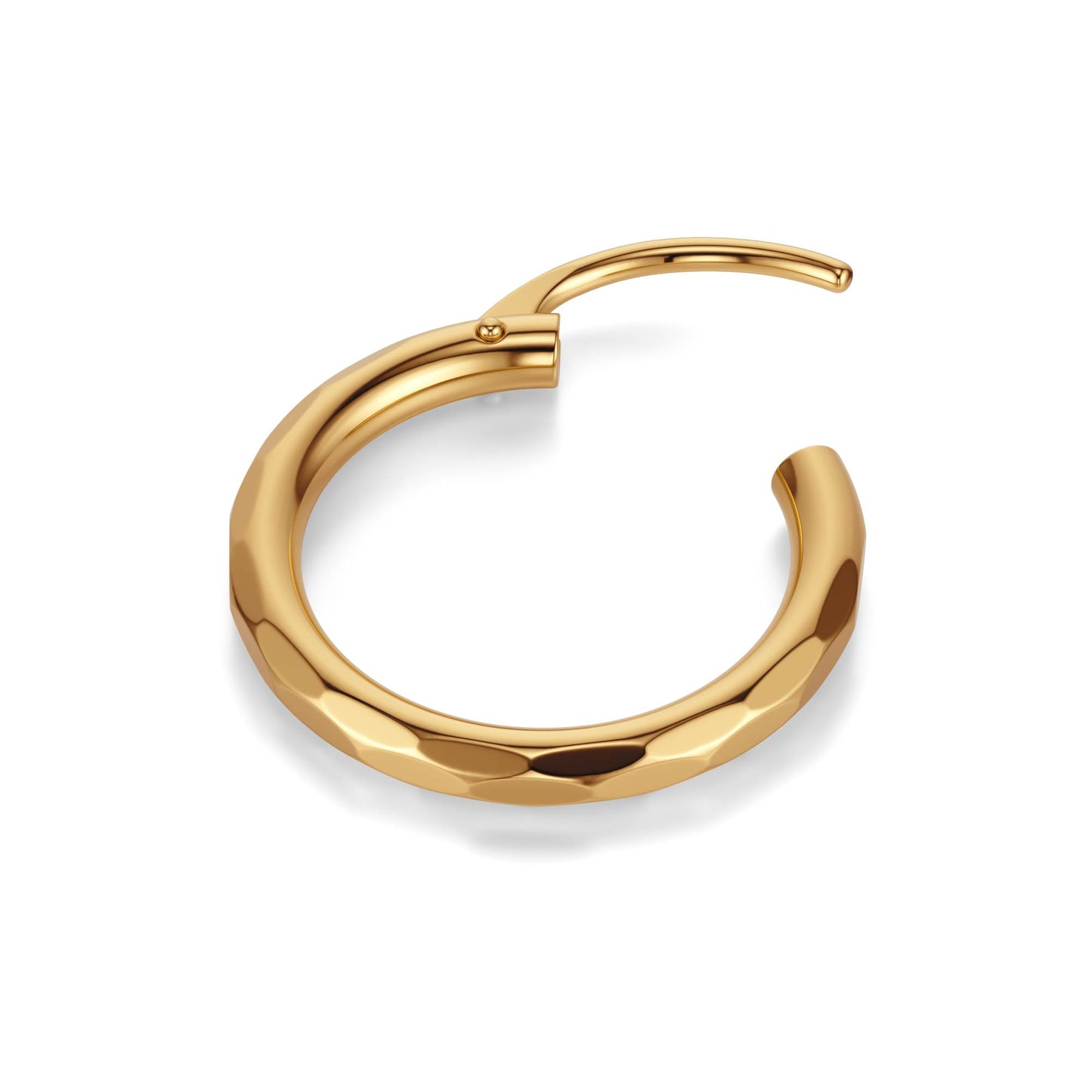 Bold Cut Small Hoop Earring