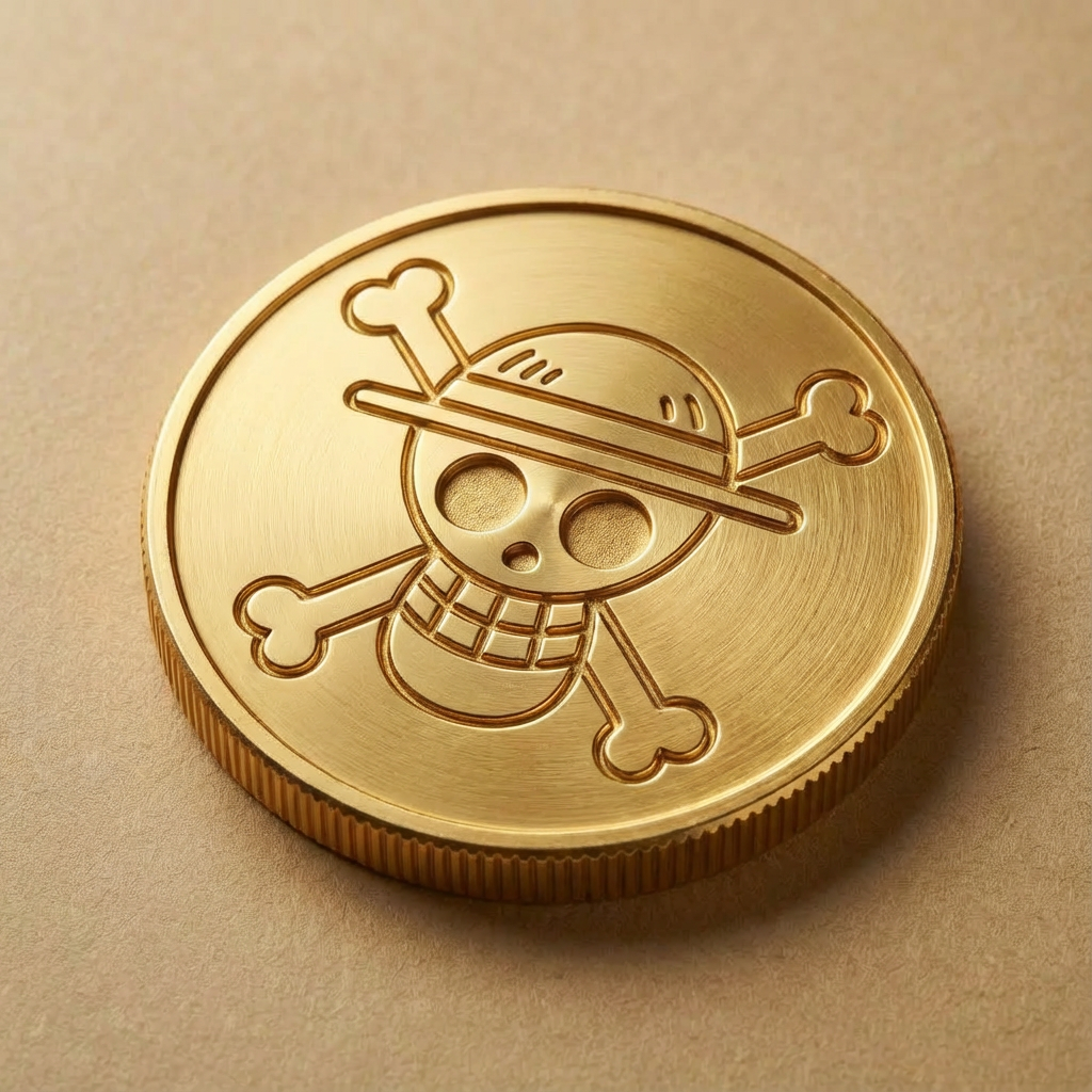 Straw Hat Jolly Roger Gold Coin